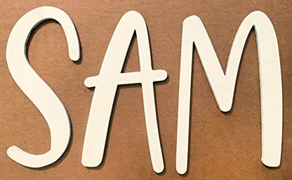 Wooden 3 Inch Letters Unfinished I Cutout, Blank Wall Alphabet Wood Letter Shape, Hometown Font Small Wreath DIY