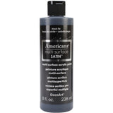 DecoArt Americana Multi-Surface Satin Acrylic Paint, 8-Ounce, Black Tie DecoArt