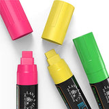 LANA & LUCA Jumbo Liquid Chalk Markers Square Tip - Bold Color Chalk Board Marker for Chalkboards, Windows, Signs, Blackboards - 24 Chalkboard Labels LANA & LUCA