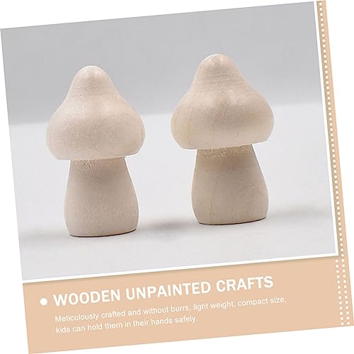 FUNOMOCYA 40pcs Wooden Fruit Ornaments Natural Unfinished Mushrooms DIY Unpainted Mushroom for Crafts Kids Unfinished Mushroom Kids Paint Mushroom FUNOMOCYA