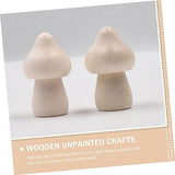 FUNOMOCYA 40pcs Wooden Fruit Ornaments Natural Unfinished Mushrooms DIY Unpainted Mushroom for Crafts Kids Unfinished Mushroom Kids Paint Mushroom FUNOMOCYA