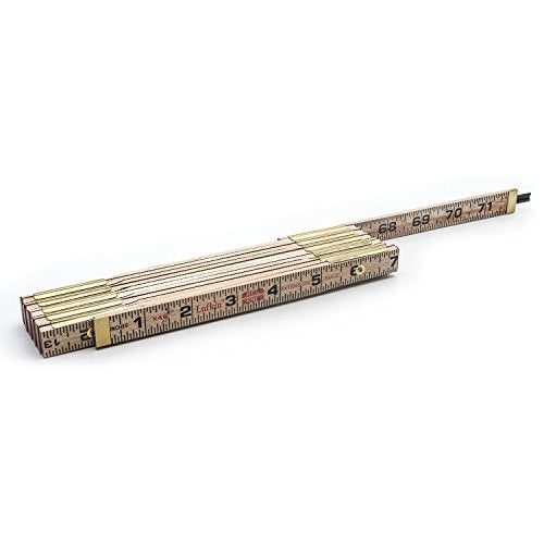Crescent Lufkin Wood Rule, 6' Brass Ext, Black , Brown - X46SLN Lufkin