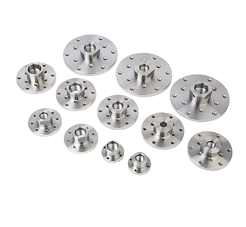 VINWOX 4" Wood Lathe Steel Faceplate, 1”x8TPI Spindle Thread Woodworking Machine Chuck Face Plate VINWOX