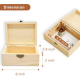 KYLER Unfinished Wooden Box with Clasp - 8 pcs Wood Boxes for Crafts, 6 x 3.8 x 2 inch, Wood Box for DIY Arts Hobbies Jewelry KYLER