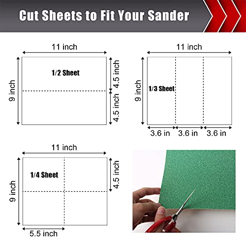 BOSHCRAFT 25 PCS Sandpaper, Sandpaper Assortment Sandpaper for Wood Metal Furniture Hand Sander Sand Paper 80/120/150/220/320 Grit Sandpaper Sheets BOSHCRAFT