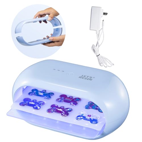 LET'S RESIN UV Light Advanced,Two-Sided Longer time Setting(2m,3m,5m) UV Resin Light with 36 LED Beads, Large Size UV Lamp for Resin Curing,Resin LET'S RESIN