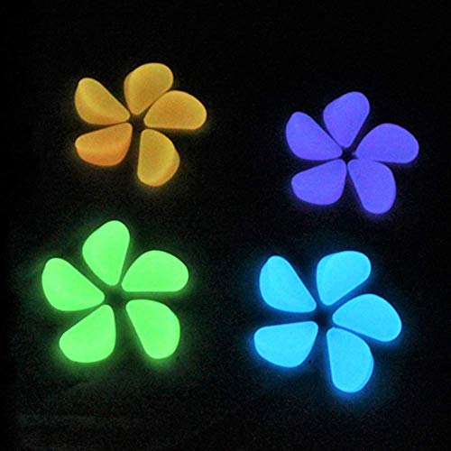 Glow in The Dark Rocks for Fish Tank, Aquarium, Plant Pot, Bonsai - Glow in The Dark Garden Pebbles for Walkways, Driveway, Landscape, Patio (100pcs) - WoodArtSupply