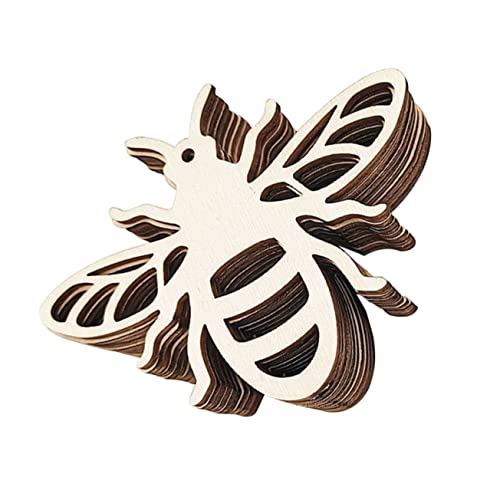 Gogogmee 20pcs Wooden Pendant Wooden Beehive Ornament bee Hanging Decoration Unfinished Wood Ornament Wooden Beehive Cutout Wood Table Scatter Wood Gogogmee