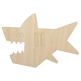 Shark Doodle Unfinished Wood Shape Piece Cutout for DIY Craft Projects - 1/4 Inch Thick - 6.25 Inch Size Sniggle Sloth