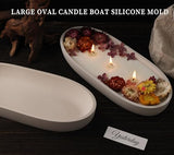 Wehous Large Bowl Resin Mold, 11.6'' Oval Bowl Silicone Molds for Resin Concrete Cement, Epoxy Casting Mold for Jewelry Makeup Storage Container Wehous