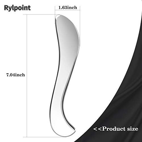 Rylpoint Guasha Massage Tool, Grade Stainless Steel Scraping Tool for Soft Tissue Scraping,Upgrade Massage Tool, Physical Therapy Stuff,Used for Rylpoint