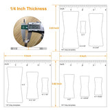 inBovoga 3 Pcs Router Templates for Woodworking, Bowtie Router Template Jig Kit, Butterfly Inlay Template Decorative inBovoga