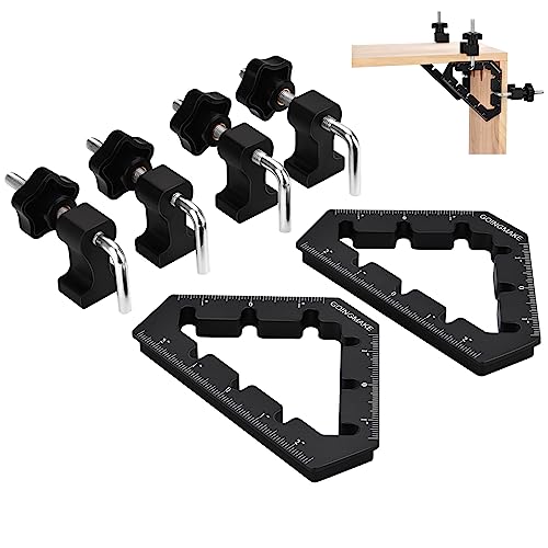 GOINGMAKE Corner Clamps for Woodworking Tools 45 and 90 Degree Clamps Aluminum Alloy Positioning Squares Right Angle Clamps Clamping Squares for goingmake