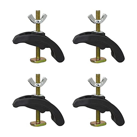 4PCS Press Plate Clamp, CNC Arcuate Press Plate Clamp - T Track Hold Down Clamps Woodworking for CNC Milling Engraving Machine RV77