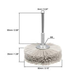 uxcell Nylon Wheel Brush 600 Grits Abrasive Grinding Head with 6mm Threaded Shank uxcell