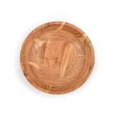 Samhita Acacia Wood Serving Bowl, Fruit Bowl, Friendly and Perfect for Salad, Vegetables and Fruit,Single Salad Bowl (10" x 10" x 3") Samhita