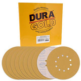Dura-Gold Premium 9" Drywall Sanding Discs - 240 Grit (Box of 10) - 10 Hole Pattern Sandpaper Discs with Hook & Loop Backing, Fast Cutting Aluminum Dura-Gold