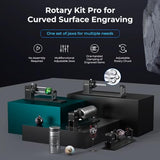 Creality Laser Rotary Roller Pro, Laser Rotary Roller 3 in 1 Multi-Function Engraving Accessories for Laser Engraver, Jaw Chuck Rotary for Engraving Skouphy