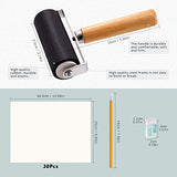 Swpeet 41Pcs Rubber Stamp Making Kit, Rubber Stamp Carving Blocks, 1 Whetstone, Craft Knife, Ink Roller, Plastic Stamp, Wooden Stamp and Rice Paper Swpeet