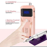 Electric Nail Drill, DELIFO Portable Nail Drill Professional 35000 RPM Nail File Machine Rechargeable Pedicure Acrylic Nails Polishing Tools with DELIFO