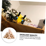 Operitacx 50pcs Wooden Cube Unfinished Wooden Blocks Natural Wood Cube Photo Blocks DIY Stacking Toy Blank Puzzle Wood Squares Mini Toy Wood Cubes Operitacx