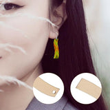 KALLORY 1 Set Wood Earrings Blank Unfinished Wood Earrings Teardrop Ellipse Pendants Sublimation Earring Blanks Wooden Earring Blank for Women Girls KALLORY