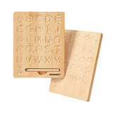 Asweets Montessori Wooden Alphabet Tracing Board,Wood Letter Practicing Board,Double-Sided Boards for Toddlers and Preschool Gifts for Kids Asweets