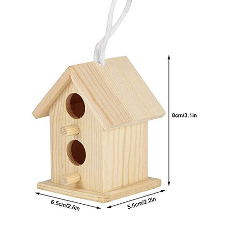 Wooden Bird House 3Pcs Innovative Outdoor Wooden Bird House Nesting Cage Ornament Hanging Birdhouse for Outside Garden Decoration Bird Nesting Box Fdit