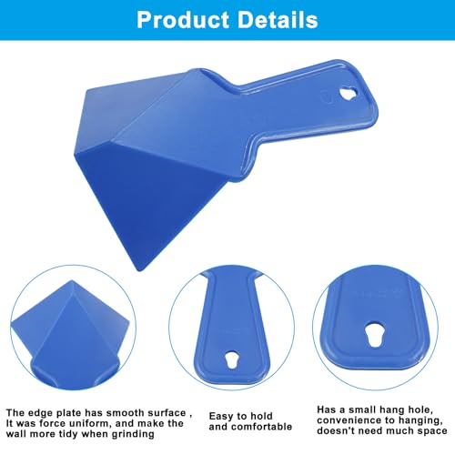 Moicstiy Drywall Trowel Plastic Inside Corner Trowel Tool for Drywall Tools Corner Trowel Building scraping(Blue) Moicstiy