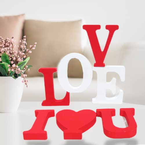 AOCEAN 6 Inch White Wood Letters Unfinished Wood Letters for Wall Decor Decorative Standing Letters Slices Sign Board Decoration for Craft Home Party AOCEAN