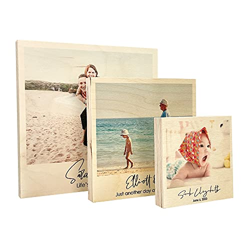 Your Photo and Text Printed on Real Wood | Christmas Gift | Personalized Photo Gifts | Boyfriend Gift | Custom Photo Gifts | Picture Frames DREAM BIG PRINTABLES