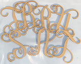 Wooden Letter 4" Blank W Vine Monogram Font MDF (Various Sizes) NEXTCraft