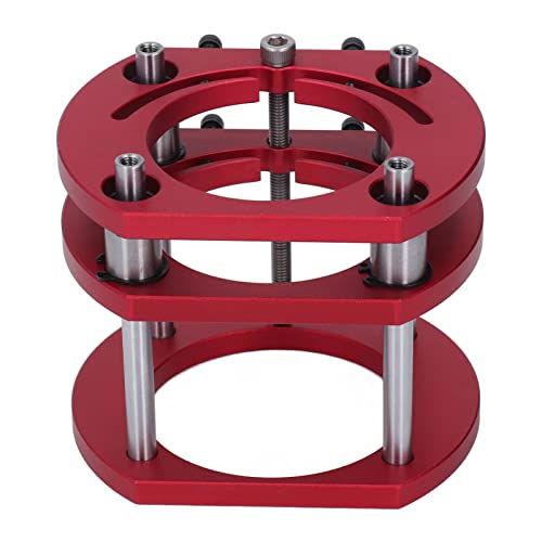 Router Lift Base,Aluminum Alloy and Stainless Steel, 4 Jaw Clamping Router Table Lifting System Base, Woodworking Tool for 64-66mm Diameter PerGar