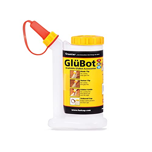 FastCap 16oz Glue Bottle, with 2-Chamber No-Drip System. Each Bottle Comes with 2 Replaceable Tips. FastCap