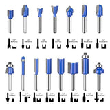 UTRUSTTO 1/4" Router Bit Set 24 Pieces, 1/4 Inch Shank Tungsten Carbide Router Bits, for Professional and Beginners Carpenter UTRUSTTO