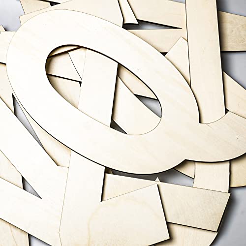 GDGDSY Unfinished Wood Letters, 14 Inch Blank Wooden Letters Wood Letter for Decoration. (B)