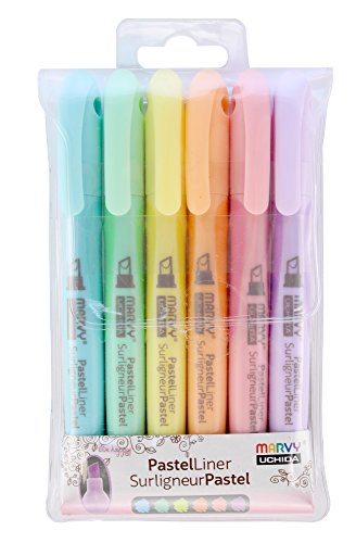 Marvy Uchida Pastel Liner Pen Set Art Supplies, Large Tip, Multiple Colors Marvy Uchida