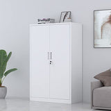 iJINGUR Metal Storage Cabinet with Locking Doors and 3 Adjustable Shelves, 53.5-Inch Tall Lockable Steel Storage Cabinets for Home Office Garage iJINGUR