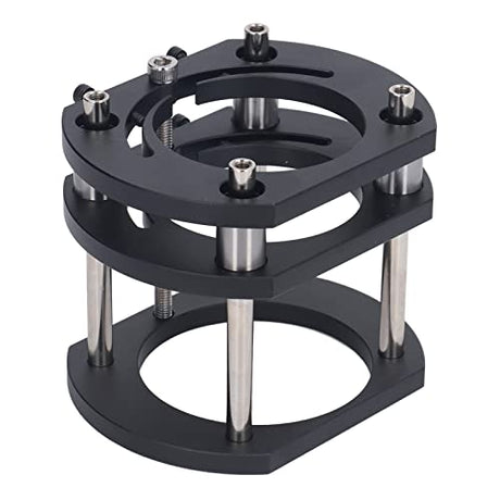 Router Lift Base, Aluminum Alloy Stainless Steel 4 Jaw Clamping, Strong Grip Firm Clamping Router Table Lifting System Base, 54mm Lifting Sturdy Rust Yunseity