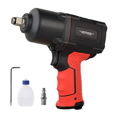 DOTOOL Air Impact Wrench 1/2 inch, Twin Hammer with 1200FT-LB Max Loosening Torque, Heavy Duty Pneumatic Impact Gun for Auto Repair, Changing Tires, DOTOOL