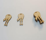 20PCS Horse Ornament Wood Blank,Horse Tail Butt Ornament (Without Tail, 5'') Yuxuanish