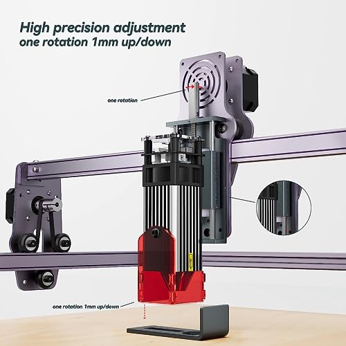 Z-Axis Height Adjuster for Laser Engraver，Double Optical axis，Easily Operate，Suit for ATOMSTACK A5pro/X20 Pro/S20 Pro /A20 Pro/A20 and Other Laser - WoodArtSupply