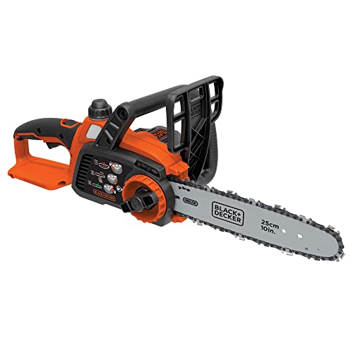 BLACK+DECKER 20V Max Cordless Chainsaw, 10-Inch, Tool Only (LCS1020B)