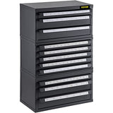 VEVOR Drill Bit Dispenser Cabinet Set, Three-Drawer for 1/16" to 1/2" & Letter Sizes A to Z, Five-Drawer Drill Bit Organizer for Wire Gauge Sizes #1 - WoodArtSupply