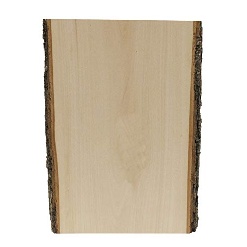 Walnut Hollow Thick Basswood Plank, 11-13" Wide x 16" with Live Edge Wood (Pack of 1) - for Wood Burning, Home Décor, and Rustic Weddings