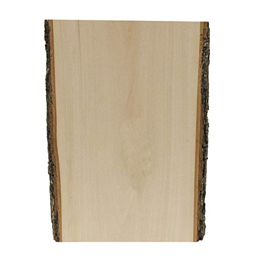 Walnut Hollow Thick Basswood Plank, 11-13" Wide x 16" with Live Edge Wood (Pack of 1) - for Wood Burning, Home Décor, and Rustic Weddings - WoodArtSupply