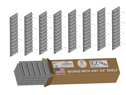 Made in USA | EZStudRack Adjustable Between Stud Shelf Bracket | Shelf Brackets for Wall Mounted Shelf | Shelving Brackets for Home | Garage Shelf EZStudRack