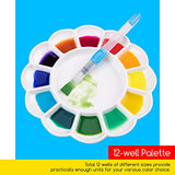 MEEDEN 12-Well Ceramic Paint Palette, Porcelain Paint Palette Tray, Artist Watercolor Mixing Palette, Palette for Acrylic, Watercolor, Gouache MEEDEN