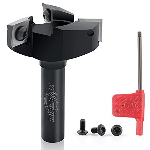 CNC Spoilboard Surfacing Router Bit, 1/2" Shank 2" Cutting Diameter, Insert Carbide Slab Flattening Router Bit Planing Bit Wood Planer Bit by BINSTAK BINSTAK