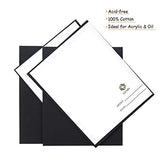 CONDA Black Canvases for Painting 9x12 inch, Pack of 14, 100% Cotton Acid-Free, 8 oz Gesso-Primed, Canvas Panels, Art Boards for Oil & Acrylic conda
